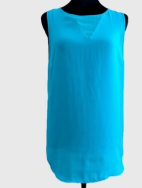 Vince Camuto Shell Sleeveless Top Blue S